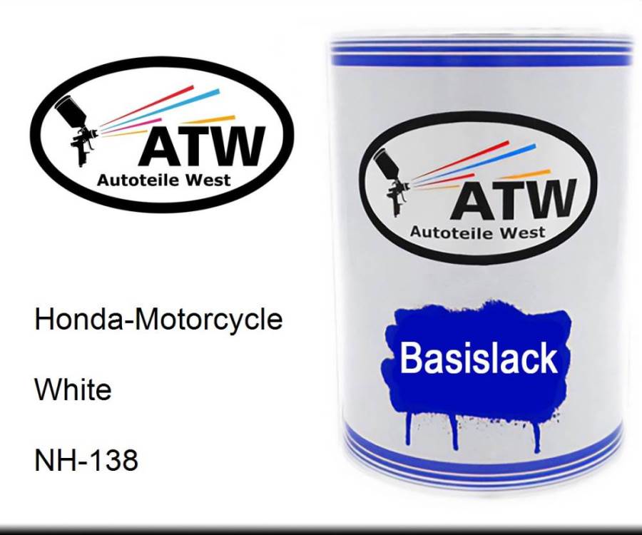 Honda-Motorcycle, White, NH-138: 500ml Lackdose, von ATW Autoteile West.