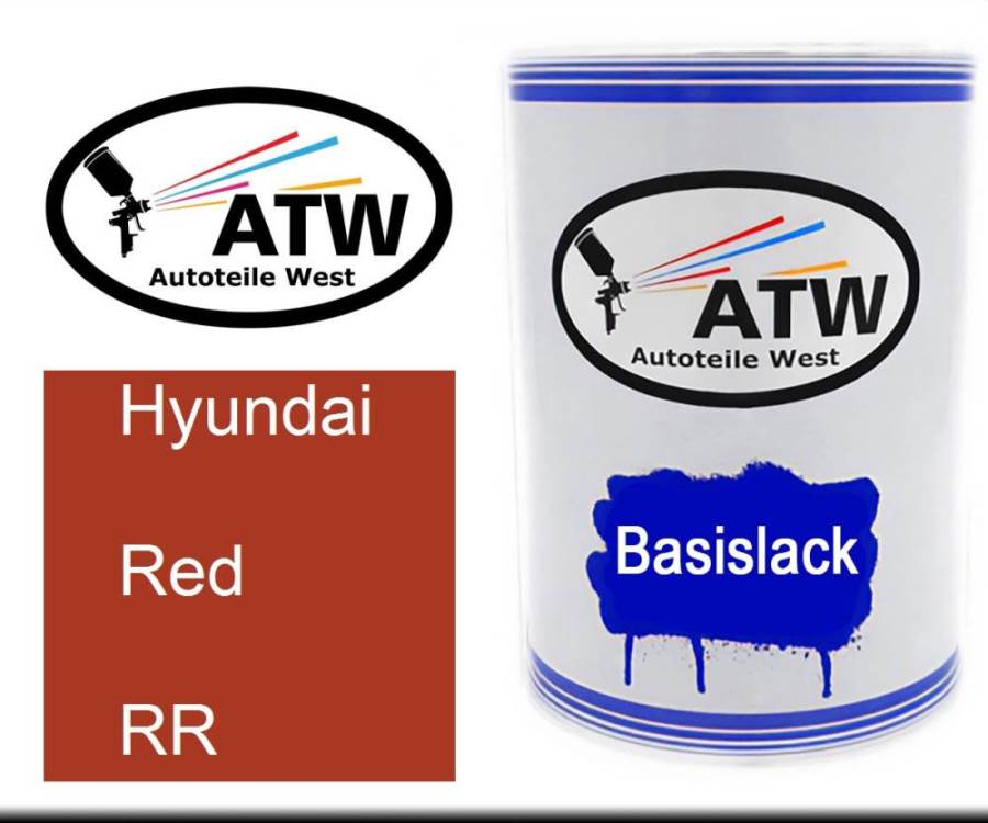 Hyundai, Red, RR: 500ml Lackdose, von ATW Autoteile West.