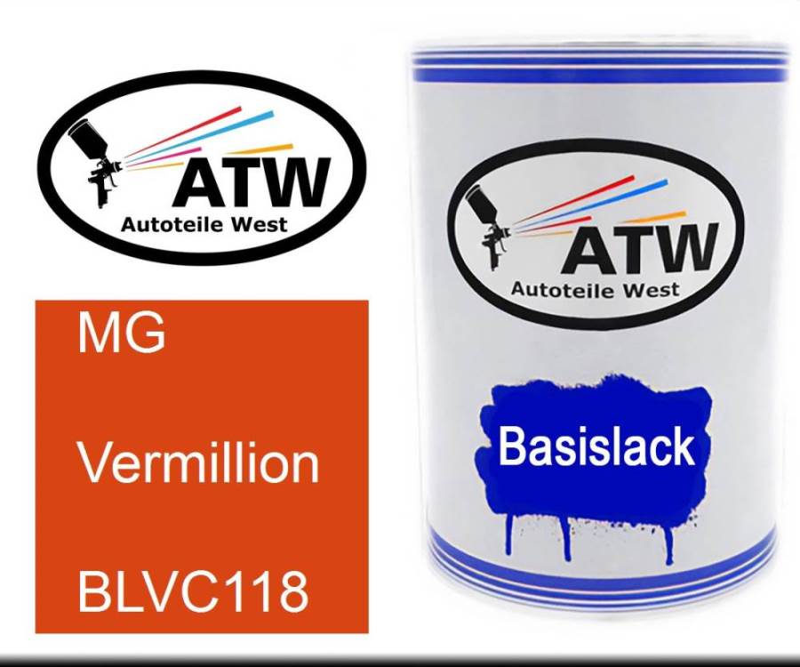 MG, Vermillion, BLVC118: 500ml Lackdose, von ATW Autoteile West.