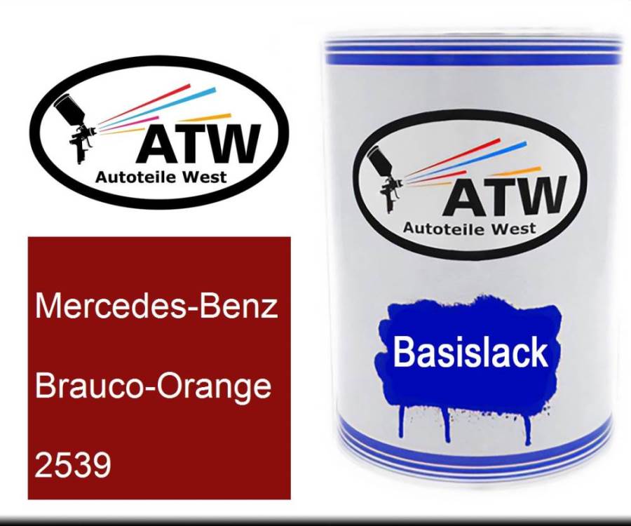 Mercedes-Benz, Brauco-Orange, 2539: 500ml Lackdose, von ATW Autoteile West.