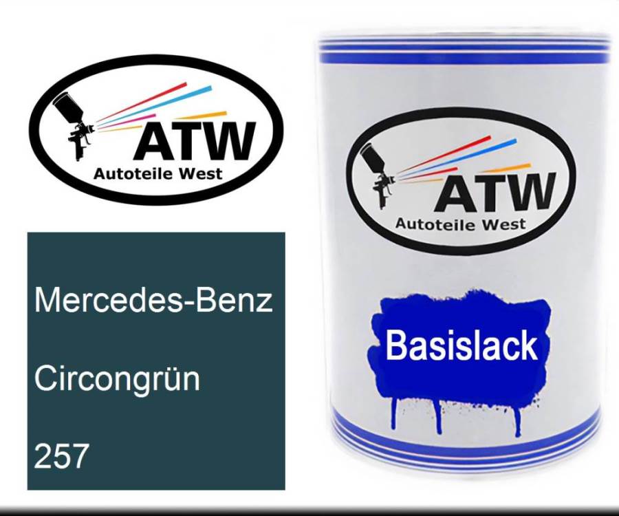 Mercedes-Benz, Circongrün, 257: 500ml Lackdose, von ATW Autoteile West.