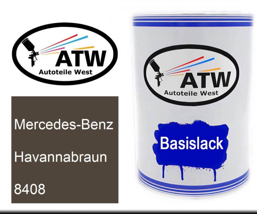 Mercedes-Benz, Havannabraun, 8408: 500ml Lackdose, von ATW Autoteile West.