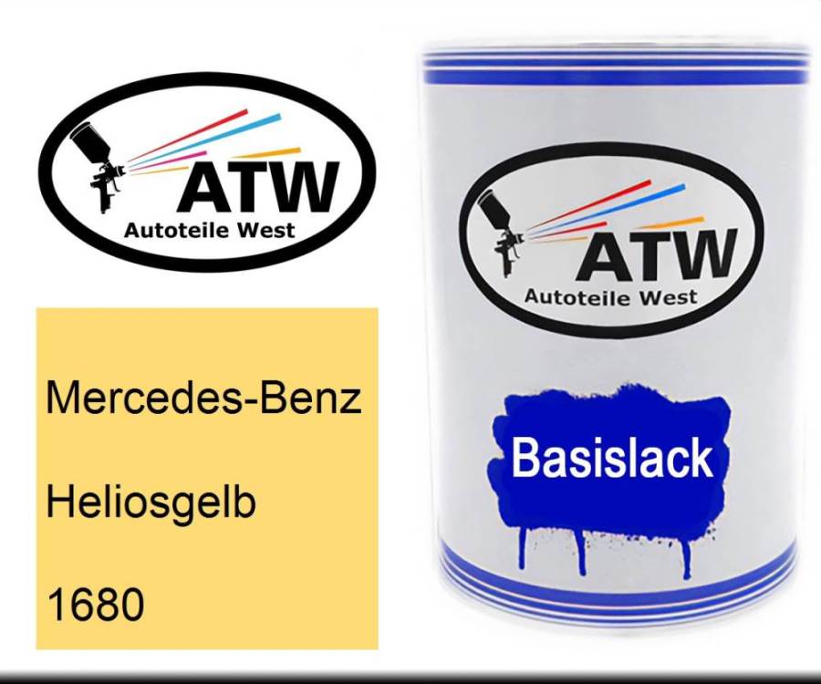 Mercedes-Benz, Heliosgelb, 1680: 500ml Lackdose, von ATW Autoteile West.