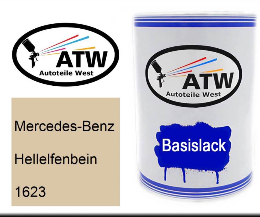 Mercedes-Benz, Hellelfenbein, 1623: 500ml Lackdose, von ATW Autoteile West.