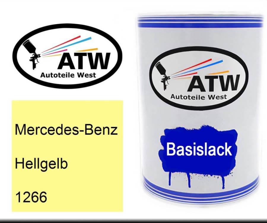 Mercedes-Benz, Hellgelb, 1266: 500ml Lackdose, von ATW Autoteile West.