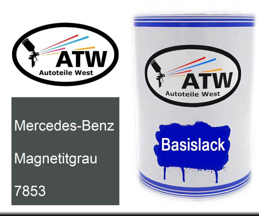 Mercedes-Benz, Magnetitgrau, 7853: 500ml Lackdose, von ATW Autoteile West.