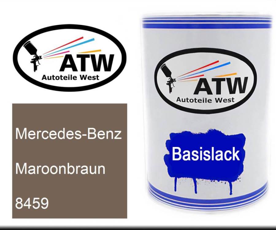 Mercedes-Benz, Maroonbraun, 8459: 500ml Lackdose, von ATW Autoteile West.