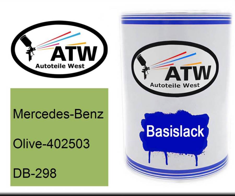 Mercedes-Benz, Olive-402503, DB-298: 500ml Lackdose, von ATW Autoteile West.