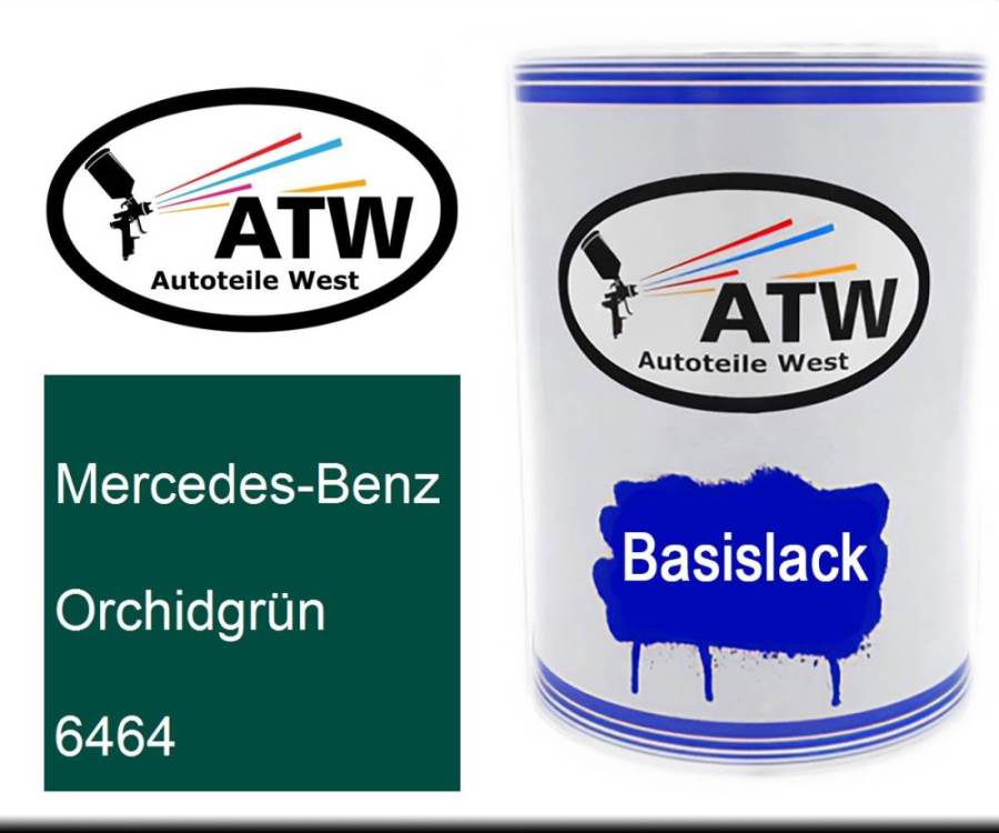 Mercedes-Benz, Orchidgrün, 6464: 500ml Lackdose, von ATW Autoteile West.