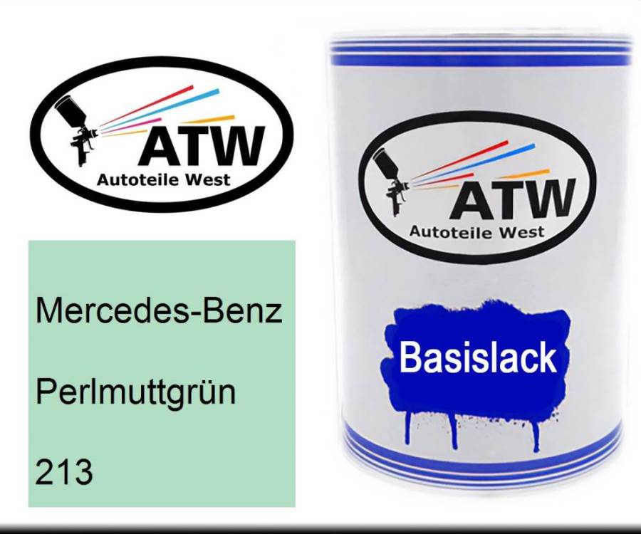 Mercedes-Benz, Perlmuttgrün, 213: 500ml Lackdose, von ATW Autoteile West.