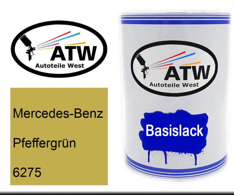 Mercedes-Benz, Pfeffergrün, 6275: 500ml Lackdose, von ATW Autoteile West.