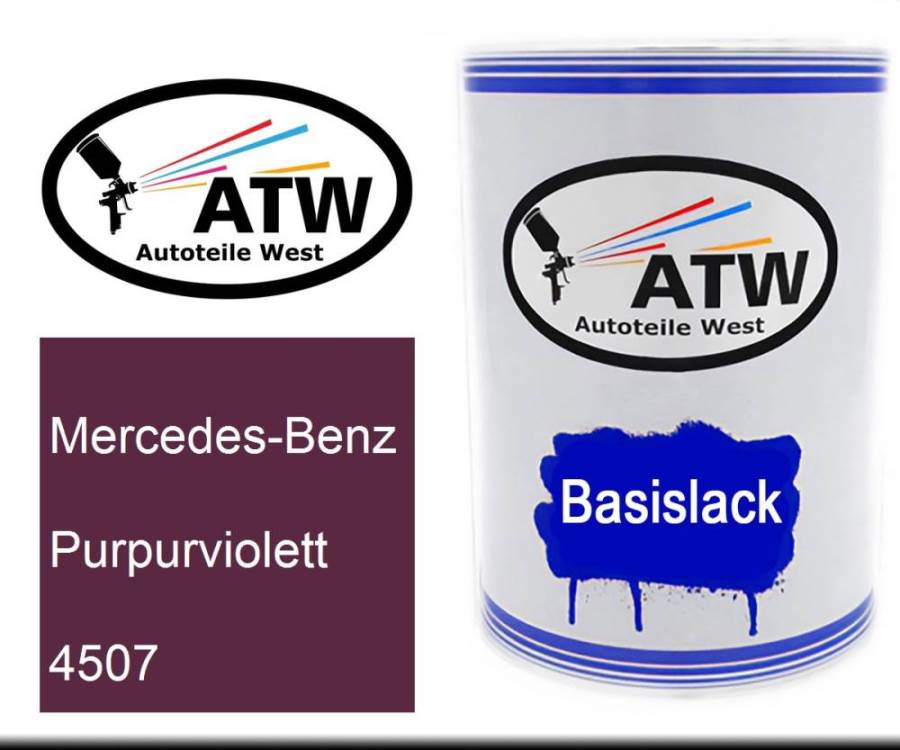 Mercedes-Benz, Purpurviolett, 4507: 500ml Lackdose, von ATW Autoteile West.