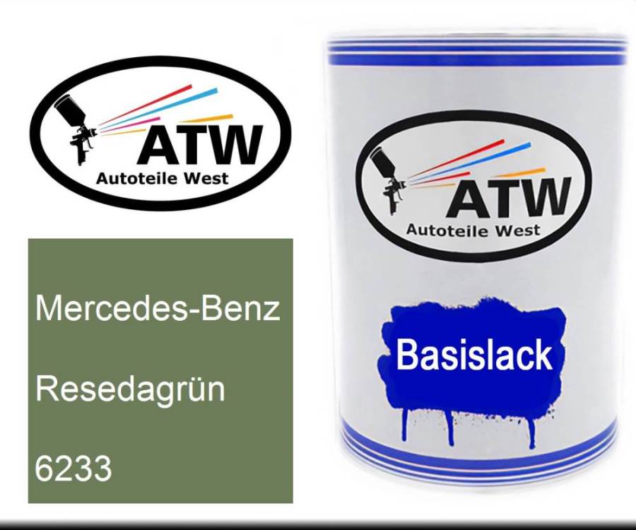 Mercedes-Benz, Resedagrün, 6233: 500ml Lackdose, von ATW Autoteile West.