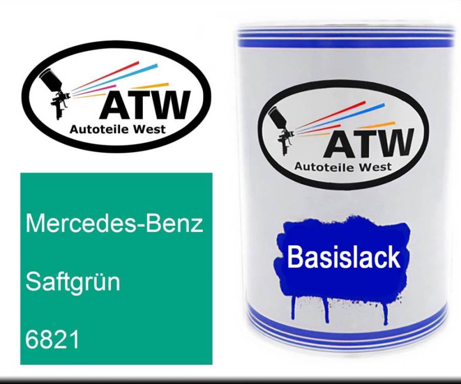 Mercedes-Benz, Saftgrün, 6821: 500ml Lackdose, von ATW Autoteile West.