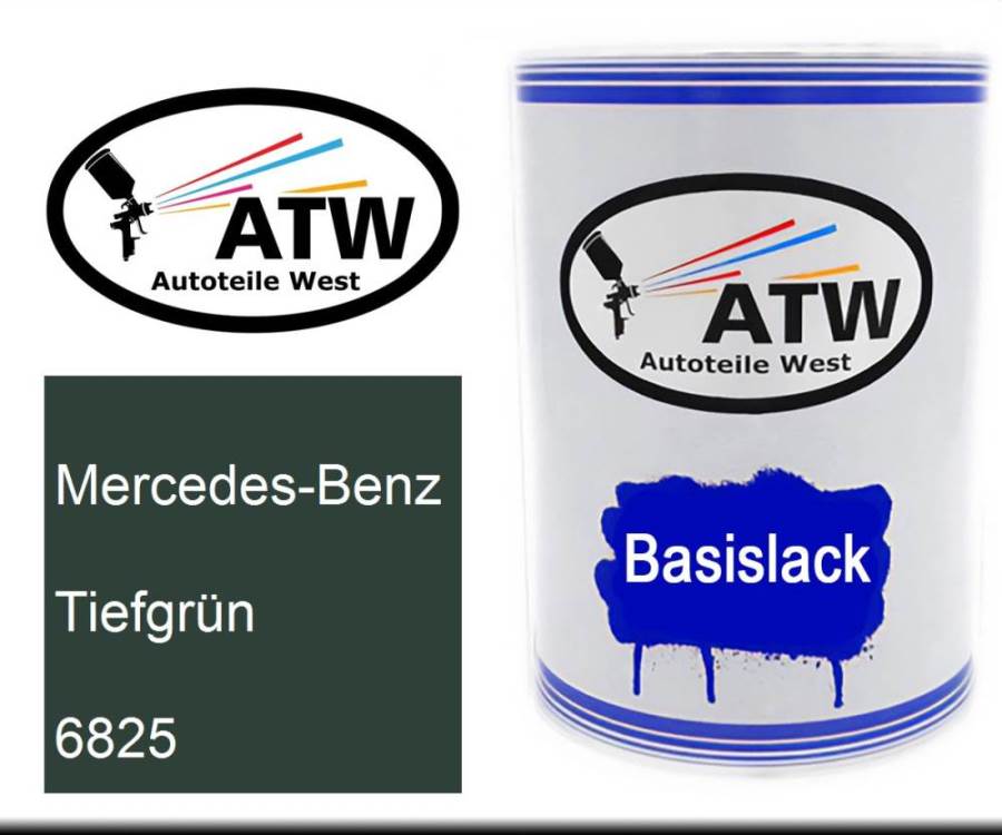 Mercedes-Benz, Tiefgrün, 6825: 500ml Lackdose, von ATW Autoteile West.