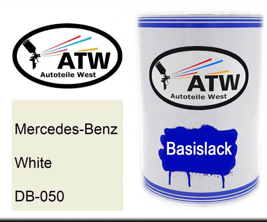 Mercedes-Benz, White, DB-050: 500ml Lackdose, von ATW Autoteile West.