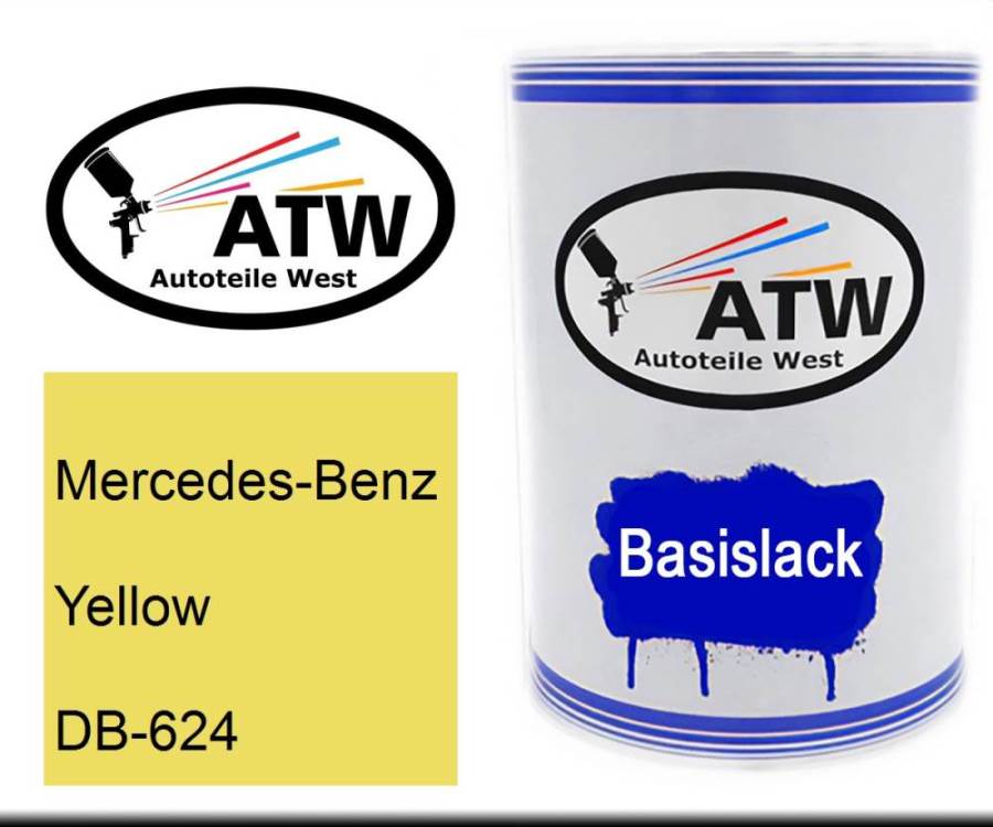 Mercedes-Benz, Yellow, DB-624: 500ml Lackdose, von ATW Autoteile West.