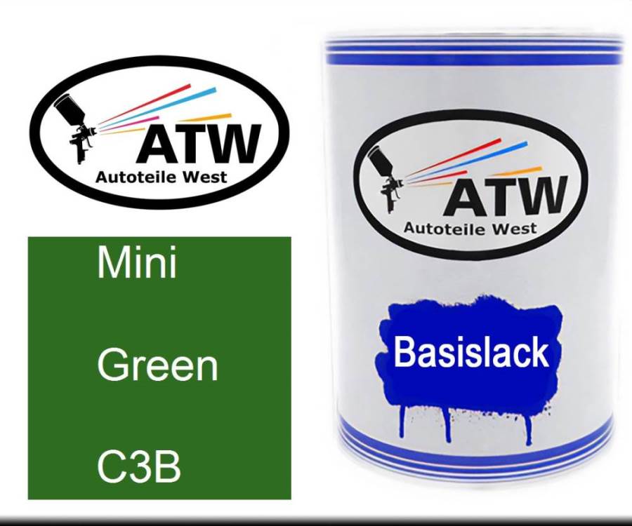 Mini, Green, C3B: 500ml Lackdose, von ATW Autoteile West.