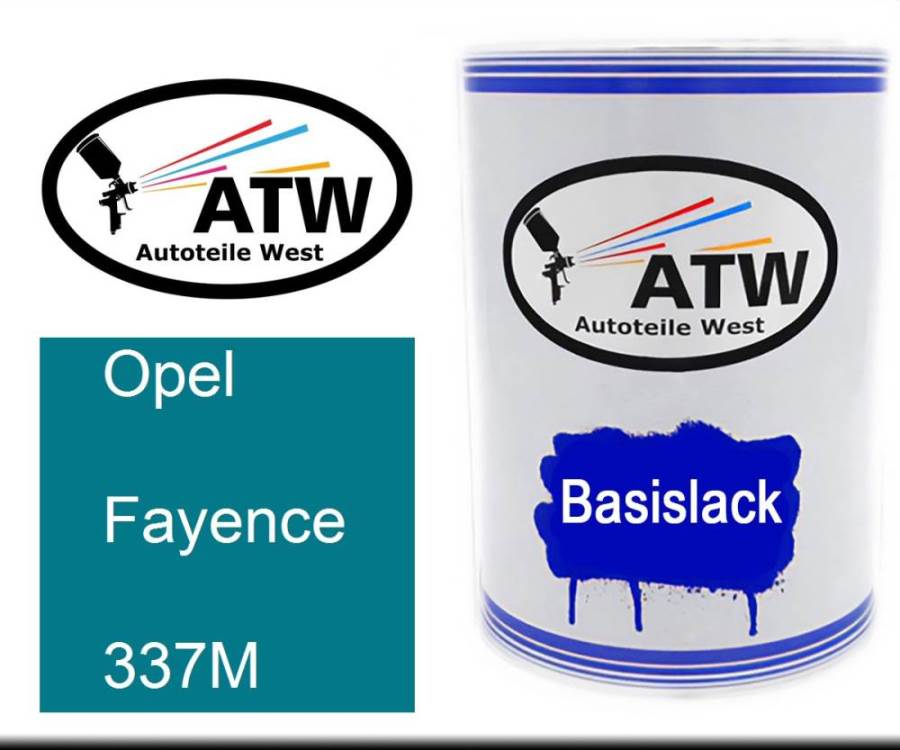 Opel, Fayence, 337M: 500ml Lackdose, von ATW Autoteile West.