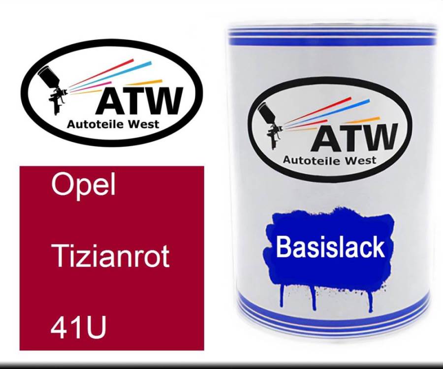 Opel, Tizianrot, 41U: 500ml Lackdose, von ATW Autoteile West.