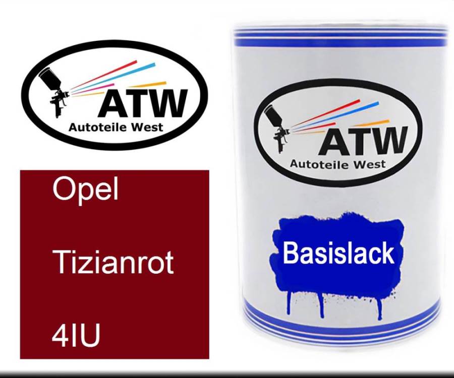 Opel, Tizianrot, 4IU: 500ml Lackdose, von ATW Autoteile West.
