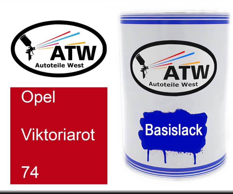 Opel, Viktoriarot, 074: 500ml Lackdose, von ATW Autoteile West.