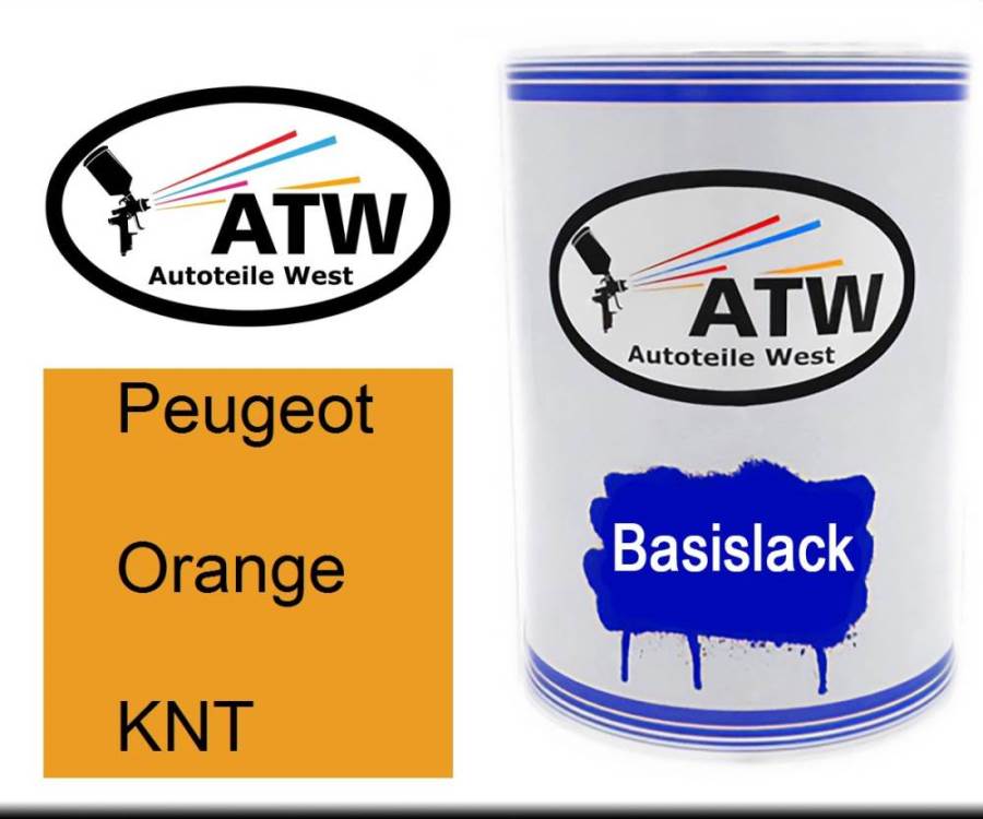 Peugeot, Orange, KNT: 500ml Lackdose, von ATW Autoteile West.