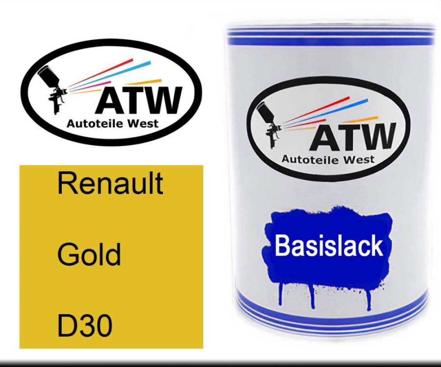 Renault, Gold, D30: 500ml Lackdose, von ATW Autoteile West.