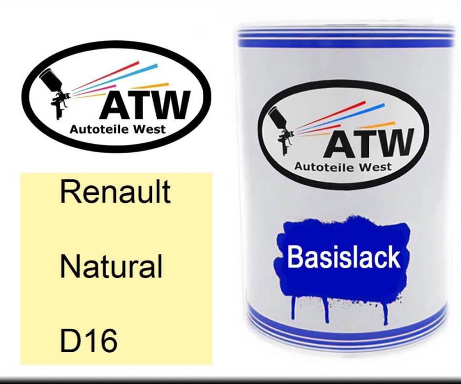 Renault, Natural, D16: 500ml Lackdose, von ATW Autoteile West.