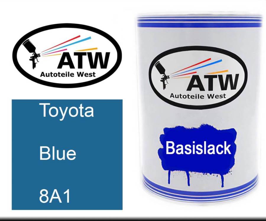 Toyota, Blue, 8A1: 500ml Lackdose, von ATW Autoteile West.