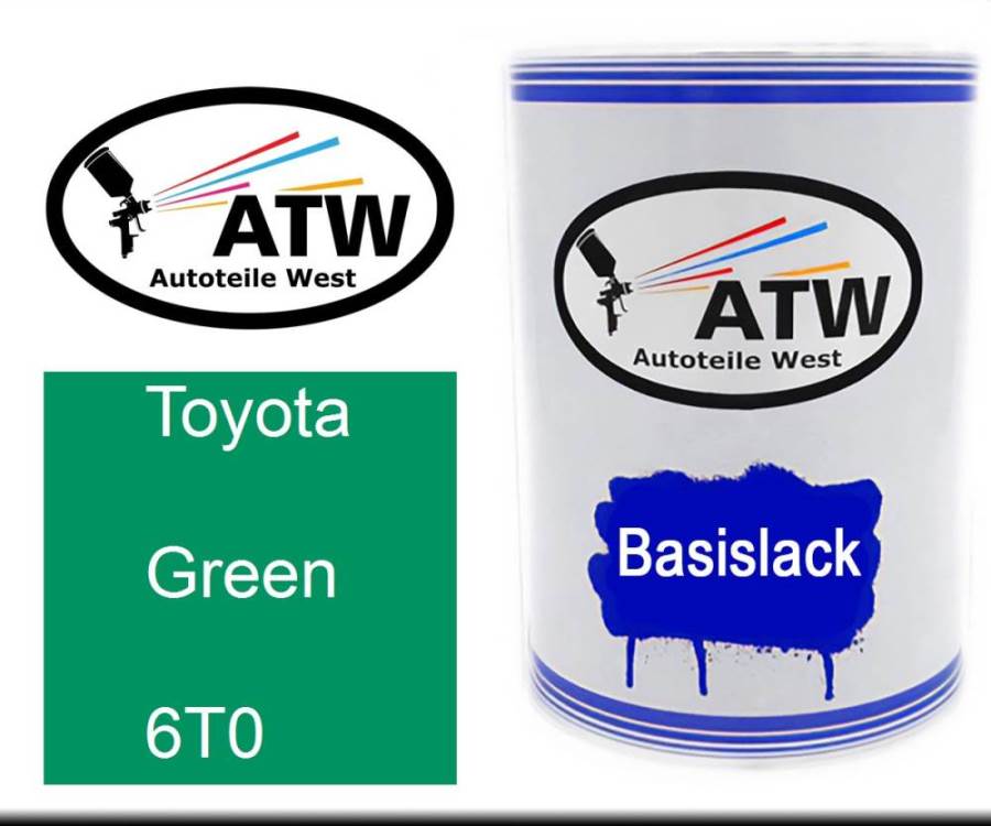 Toyota, Green, 6T0: 500ml Lackdose, von ATW Autoteile West.