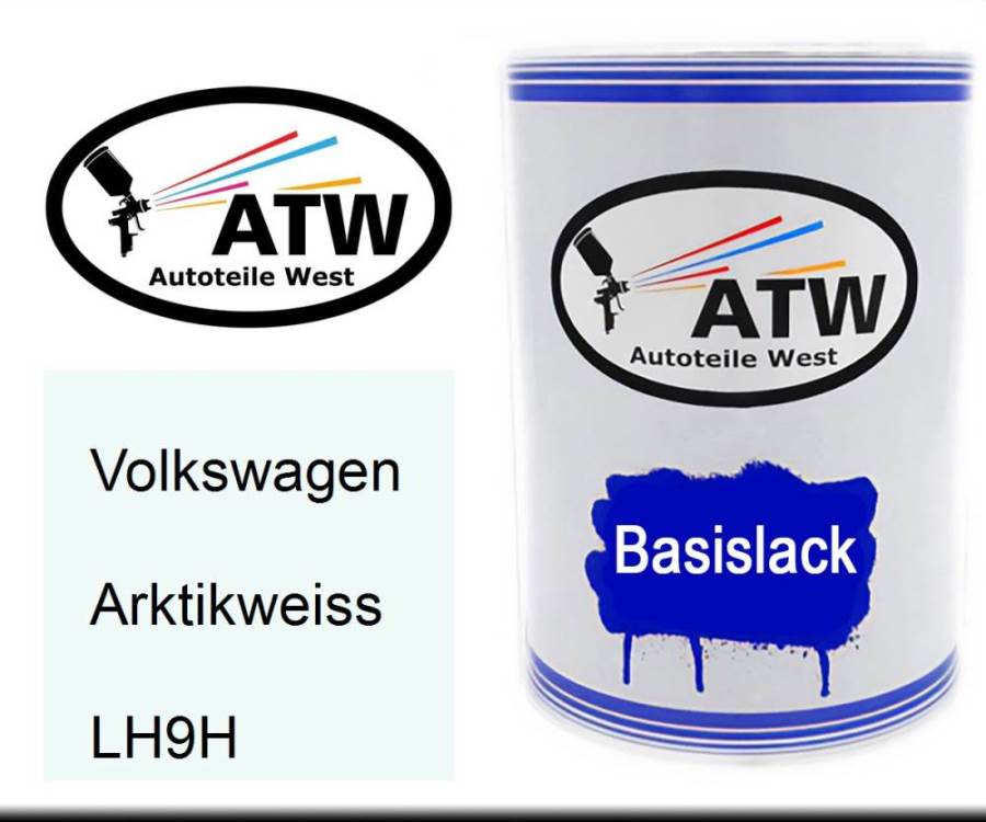 Volkswagen, Arktikweiss, LH9H: 500ml Lackdose, von ATW Autoteile West.