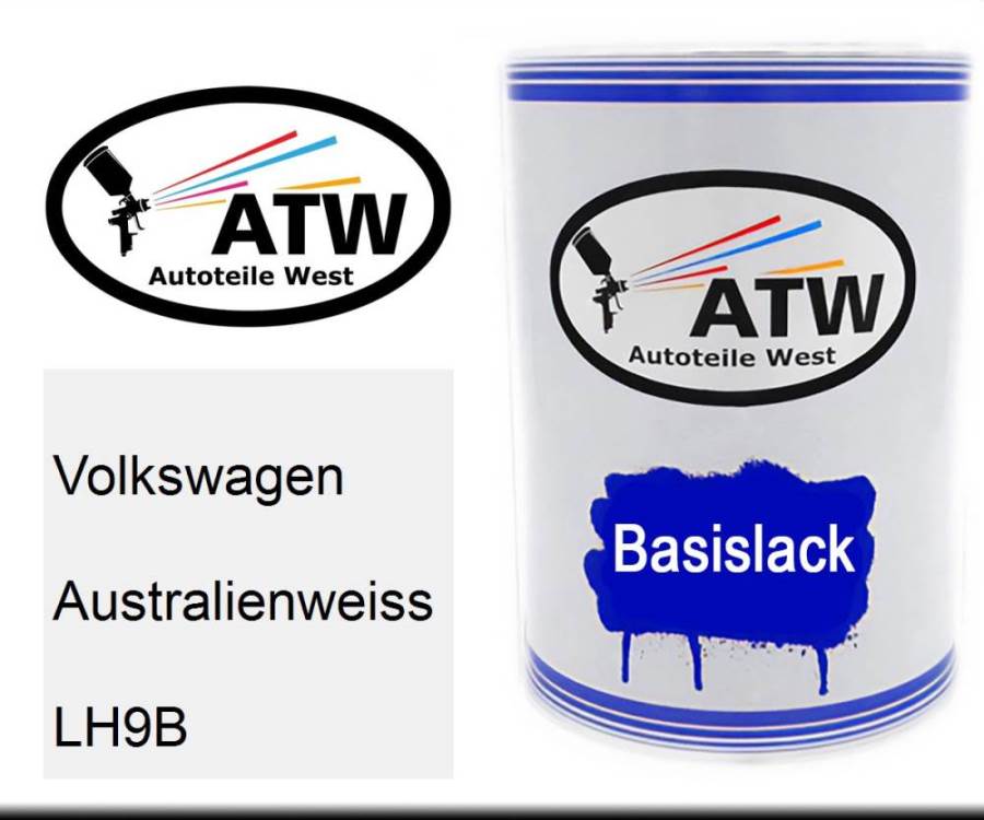 Volkswagen, Australienweiss, LH9B: 500ml Lackdose, von ATW Autoteile West.