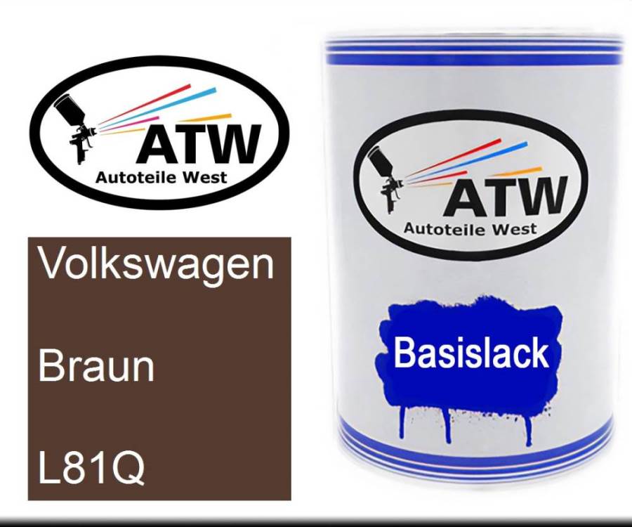 Volkswagen, Braun, L81Q: 500ml Lackdose, von ATW Autoteile West.