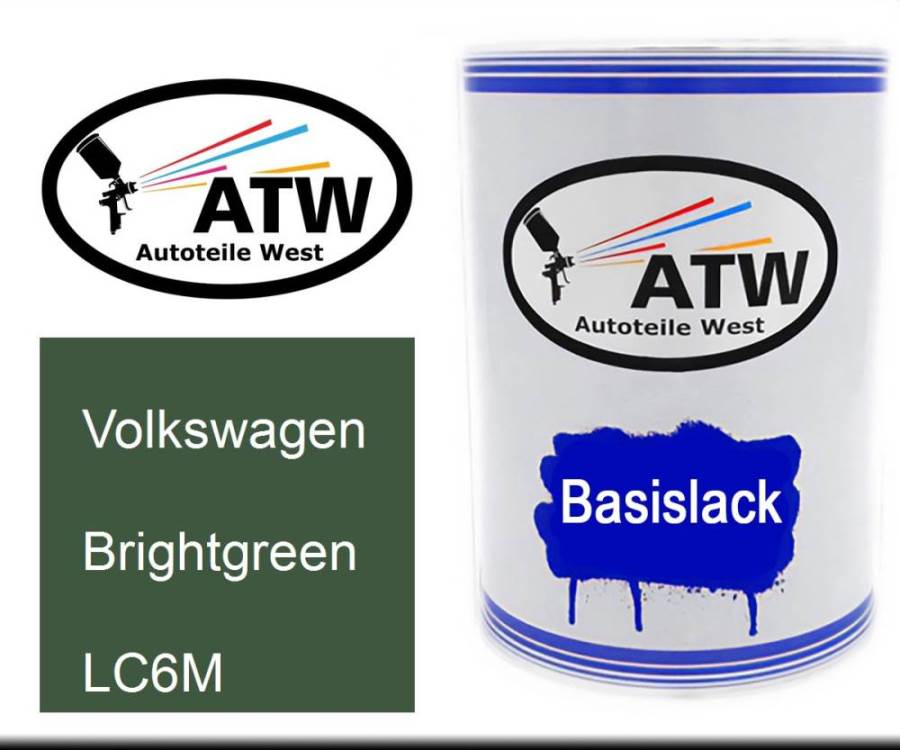 Volkswagen, Brightgreen, LC6M: 500ml Lackdose, von ATW Autoteile West.