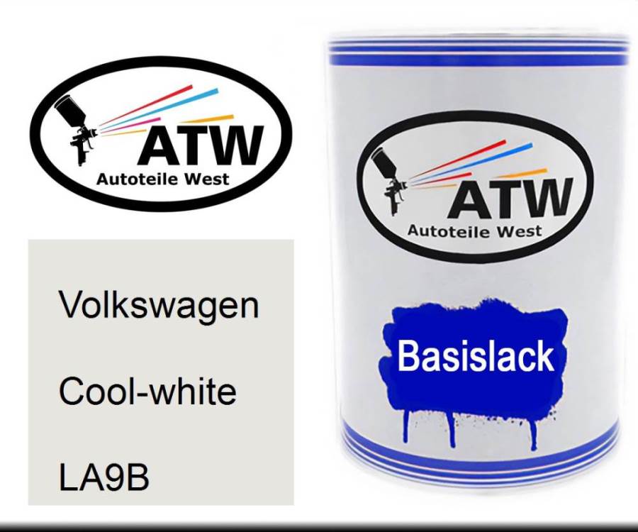 Volkswagen, Cool-white, LA9B: 500ml Lackdose, von ATW Autoteile West.