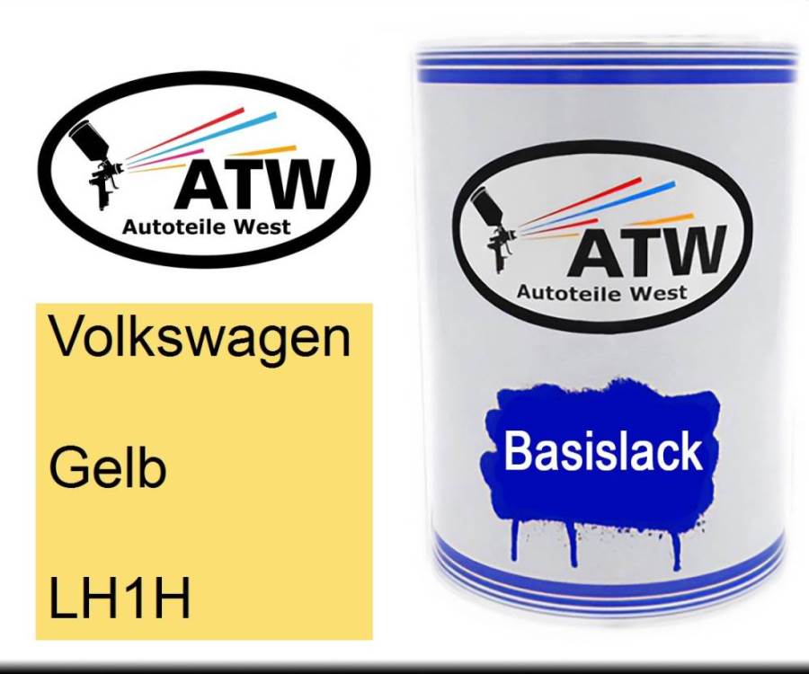 Volkswagen, Gelb, LH1H: 500ml Lackdose, von ATW Autoteile West.