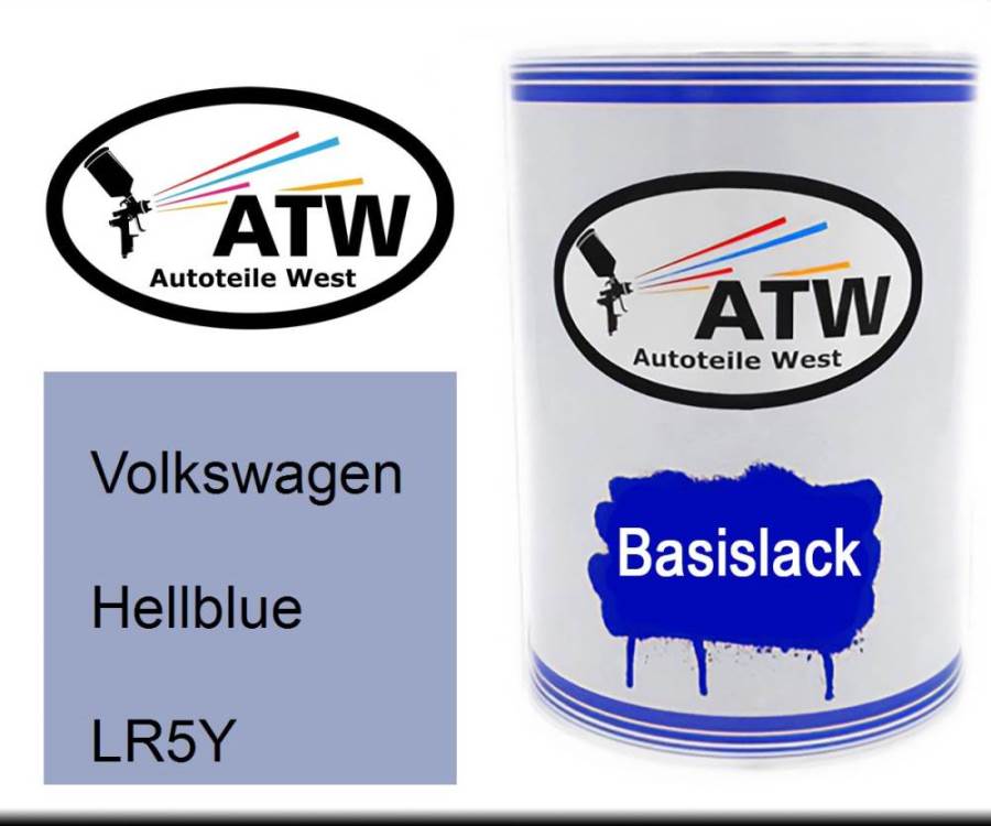 Volkswagen, Hellblue, LR5Y: 500ml Lackdose, von ATW Autoteile West.