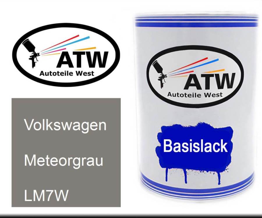 Volkswagen, Meteorgrau, LM7W: 500ml Lackdose, von ATW Autoteile West.