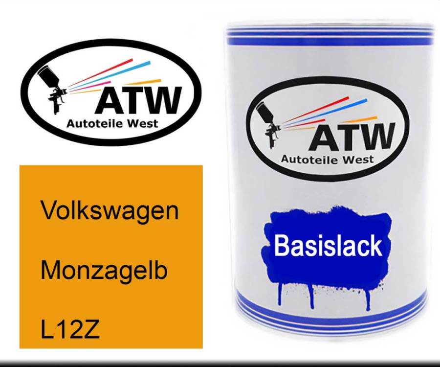 Volkswagen, Monzagelb, L12Z: 500ml Lackdose, von ATW Autoteile West.