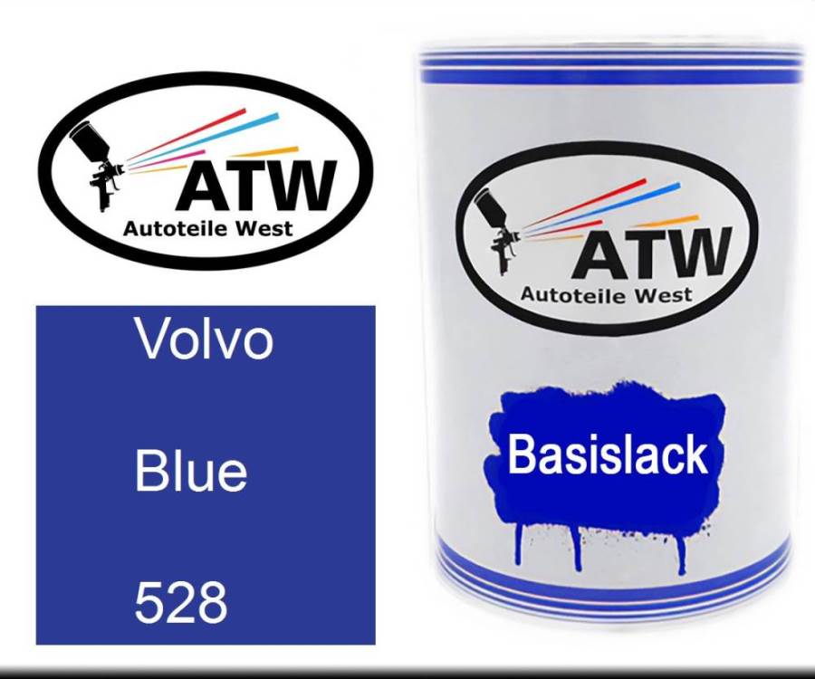 Volvo, Blue, 528: 500ml Lackdose, von ATW Autoteile West.