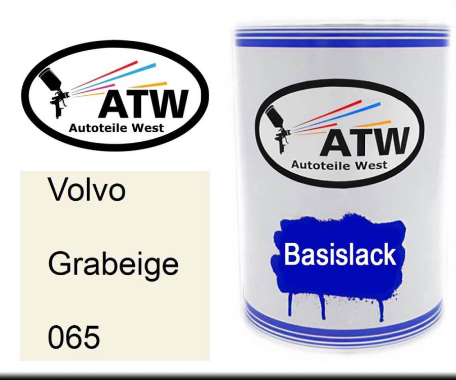 Volvo, Grabeige, 065: 500ml Lackdose, von ATW Autoteile West.