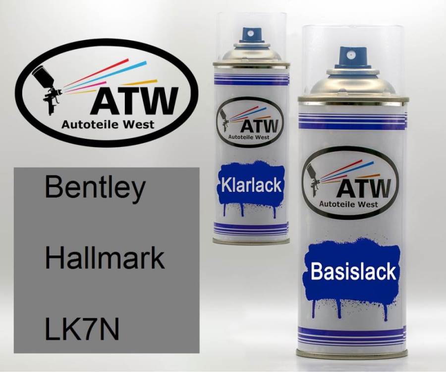 Bentley, Hallmark, LK7N: 400ml Sprühdose + 400ml Klarlack - Set, von ATW Autoteile West.