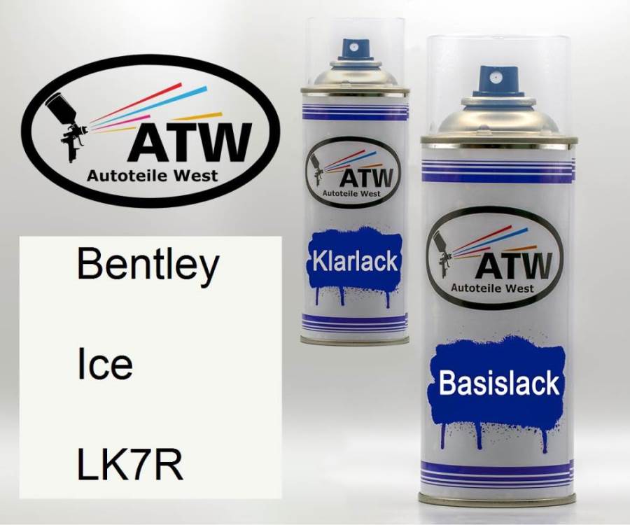 Bentley, Ice, LK7R: 400ml Sprühdose + 400ml Klarlack - Set, von ATW Autoteile West.