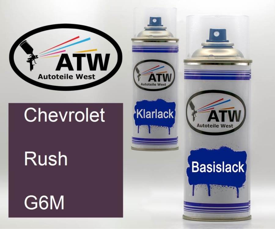 Chevrolet, Rush, G6M: 400ml Sprühdose + 400ml Klarlack - Set, von ATW Autoteile West.
