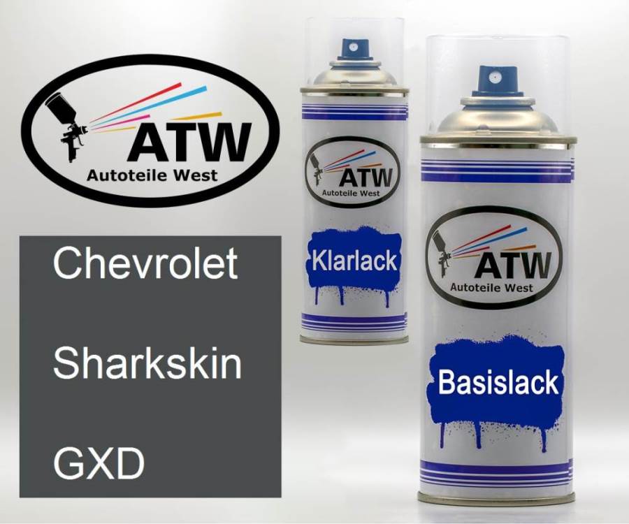 Chevrolet, Sharkskin, GXD: 400ml Sprühdose + 400ml Klarlack - Set, von ATW Autoteile West.