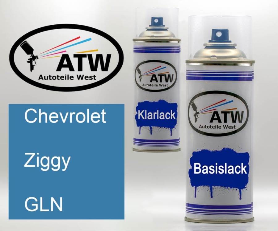 Chevrolet, Ziggy, GLN: 400ml Sprühdose + 400ml Klarlack - Set, von ATW Autoteile West.