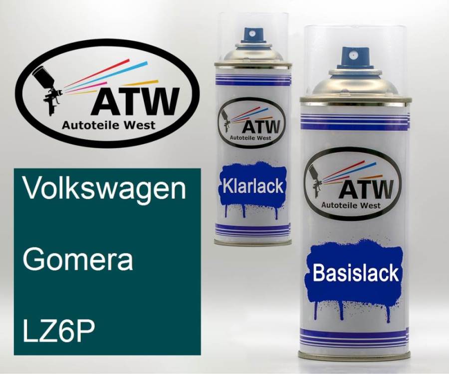 Volkswagen, Gomera, LZ6P: 400ml Sprühdose + 400ml Klarlack - Set, von ATW Autoteile West.