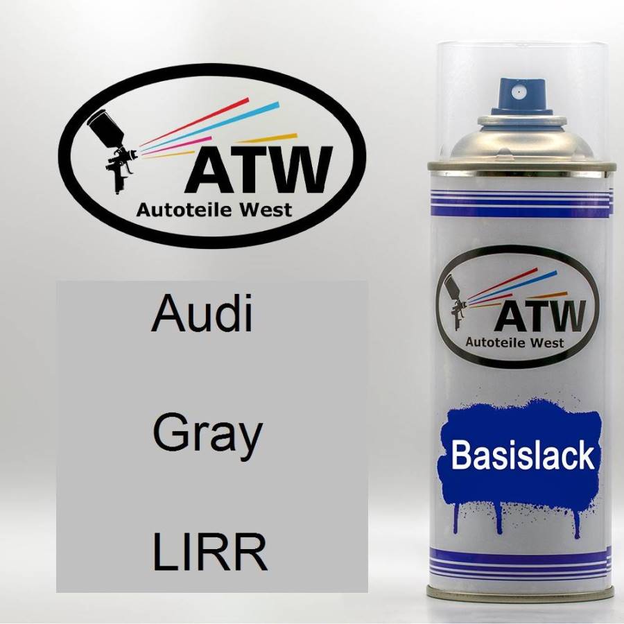 Audi, Gray, LIRR: 400ml Sprühdose, von ATW Autoteile West.