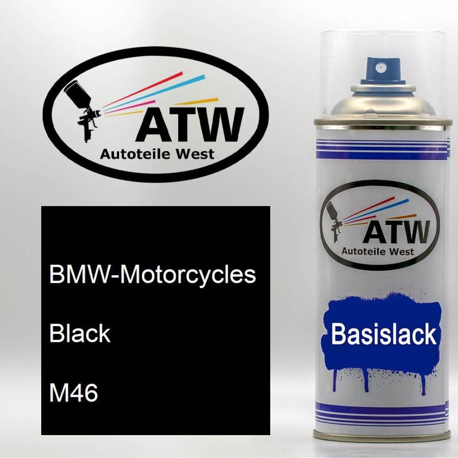 BMW-Motorcycles, Black, M46: 400ml Sprühdose, von ATW Autoteile West.